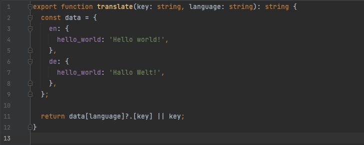 Don't create your custom i18n solution