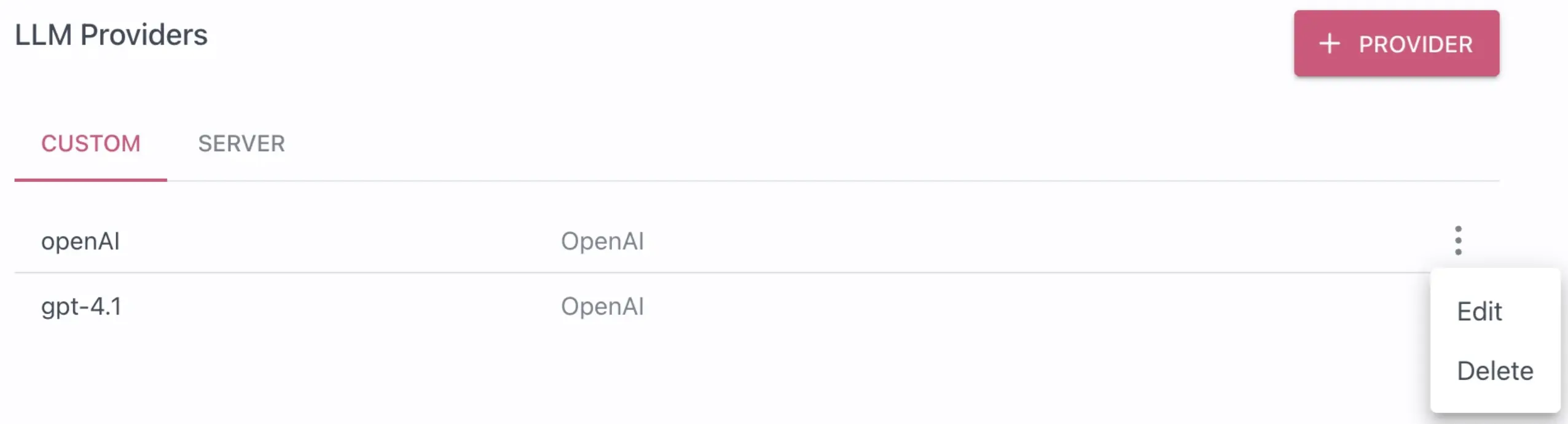 Tolgee change LLM provider example